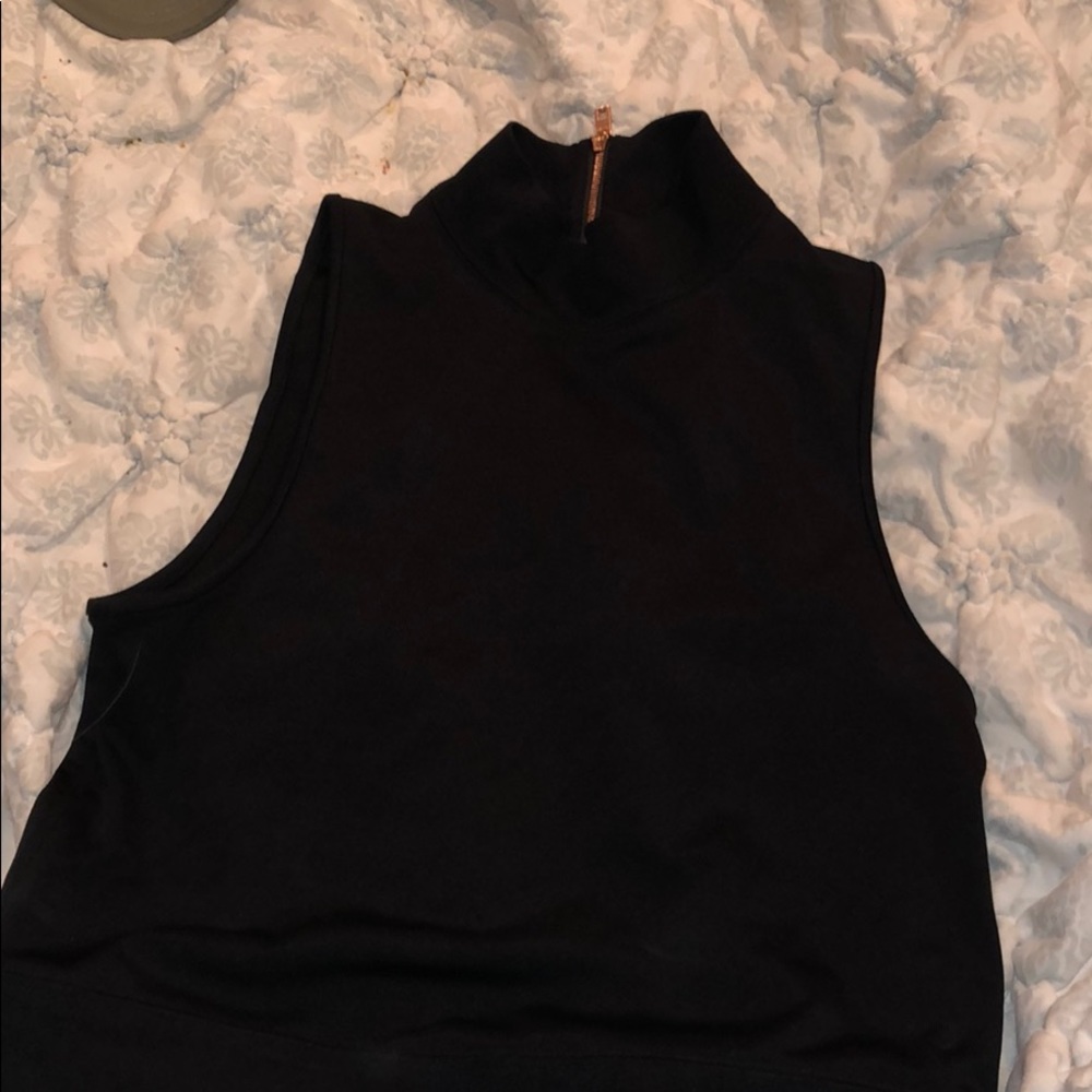 rag & bone black zip up top